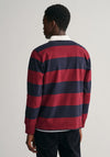 Gant Sheild Heavy Rugger Barstripe Polo Shirt, Plumped Red