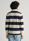 Gant Sheild Heavy Rugger Barstripe Polo Shirt, Silky Beige