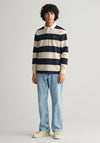 Gant Sheild Heavy Rugger Barstripe Polo Shirt, Silky Beige
