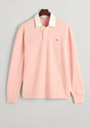 Gant Shield Heavy Rugger Polo Shirt, Bubblegum Pink