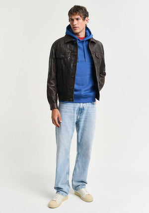 Gant Shield Hoodie, Rich Blue