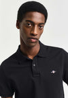 Gant Shield Pique Polo Shirt, Black