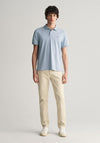 Gant Shield Pique Polo Shirt, Dove Blue