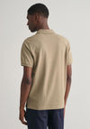 Gant Shield Pique Polo Shirt, Dried Clay