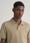 Gant Shield Pique Polo Shirt, Dried Clay
