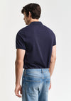 Gant Shield Pique Polo Shirt, Evening Blue
