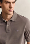 Gant Shield Pique Polo Shirt, Faded Taupe