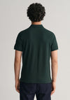 Gant Shield Pique Polo Shirt, Tartan Green