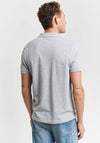 Gant Shield Pique Polo Shirt, Grey Melange