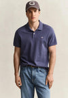 Gant Shield Pique Polo Shirt, Jeans Blue