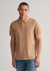 Gant Shield Pique Polo Shirt, Warm Khaki