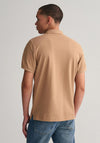 Gant Shield Pique Polo Shirt, Warm Khaki