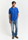 Gant Shield Pique Polo Shirt, Lapis Blue