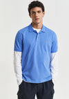 Gant Shield Pique Polo Shirt, Perfect Blue