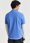 Gant Shield Pique Polo Shirt, Perfect Blue