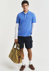 Gant Shield Pique Polo Shirt, Perfect Blue