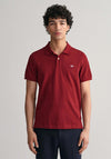 Gant Shield Pique Polo Shirt, Plumped Red