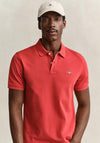 Gant Shield Pique Polo Shirt, Maple Fire Red