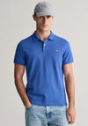 Gant Shield Pique Polo Shirt, Rich Blue