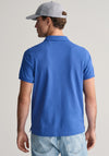 Gant Shield Pique Polo Shirt, Rich Blue