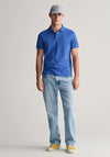 Gant Shield Pique Polo Shirt, Rich Blue