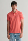 Gant Shield Pique Polo Shirt, Sunset Pink