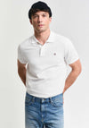 Gant Shield Pique Polo Shirt, White