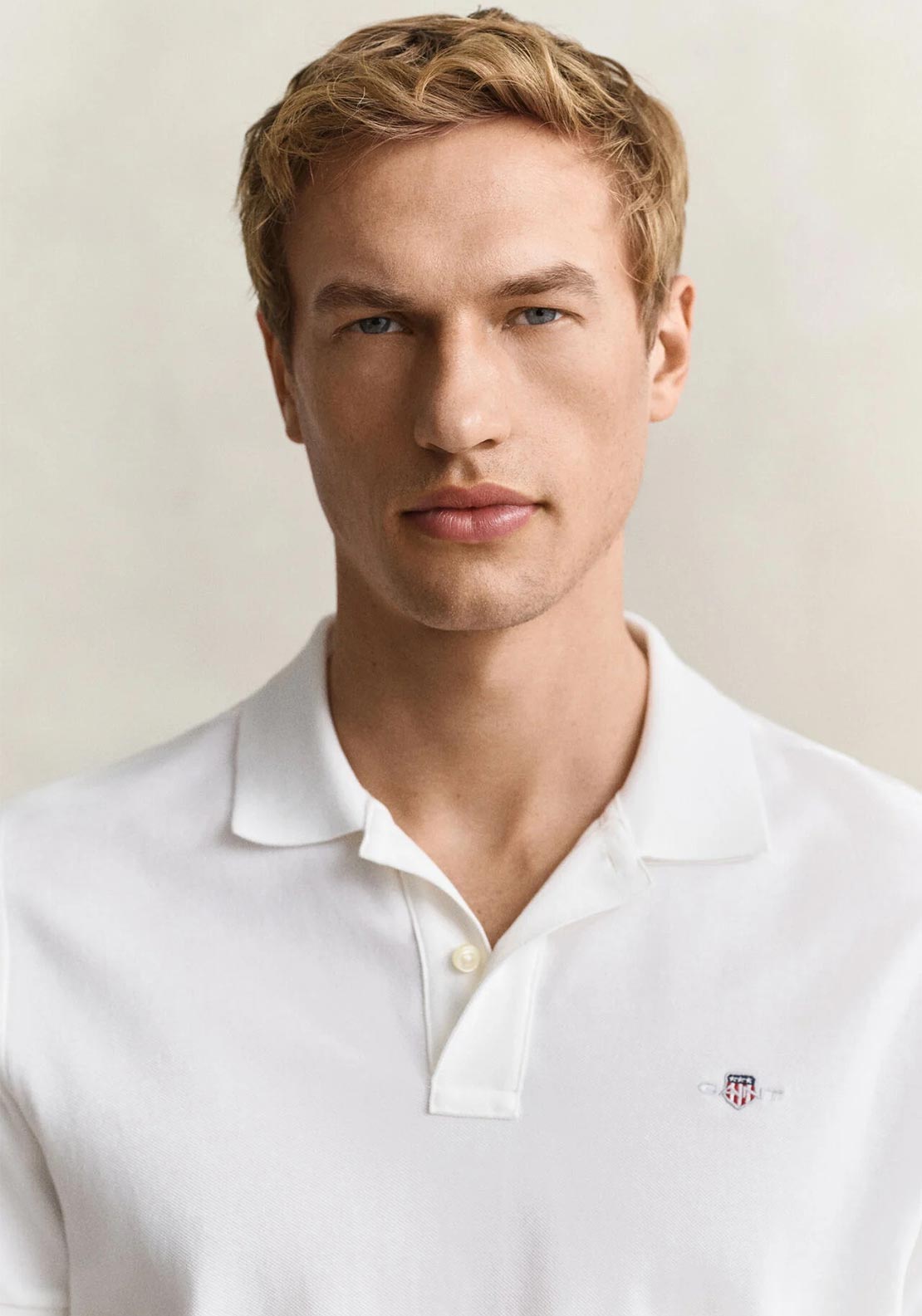 Gant Shield Pique Polo Shirt, White