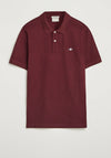 Gant Shield Tartan Pique Polo Shirt, Wine