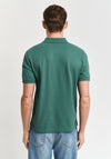 Gant Shield Pique Polo Shirt, Woody Green