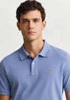 Gant Shield Pique Polo Shirt, Blue