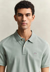 Gant Shield Pique Polo Shirt, Duck Egg Blue