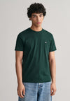 Gant Shield Crew Neck T-Shirt, Tartan Green