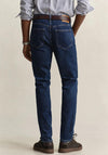 Gant Slim Fit Clean Wash Jeans, Mid Blue