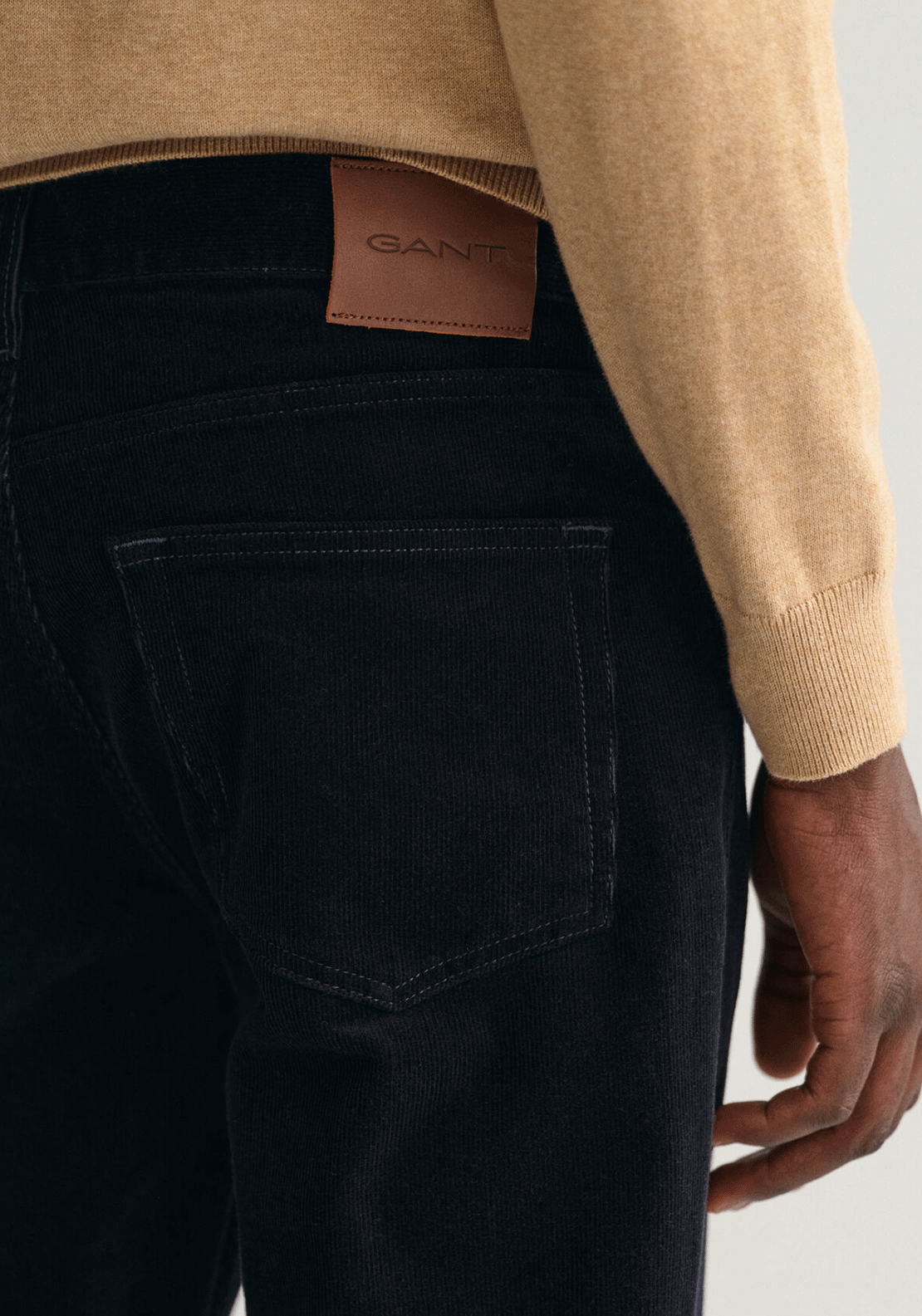 Gant Slim Fit Corduroy Trousers, Evening Blue