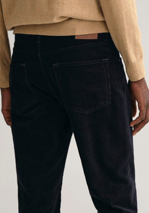 Gant Slim Fit Corduroy Trousers, Evening Blue