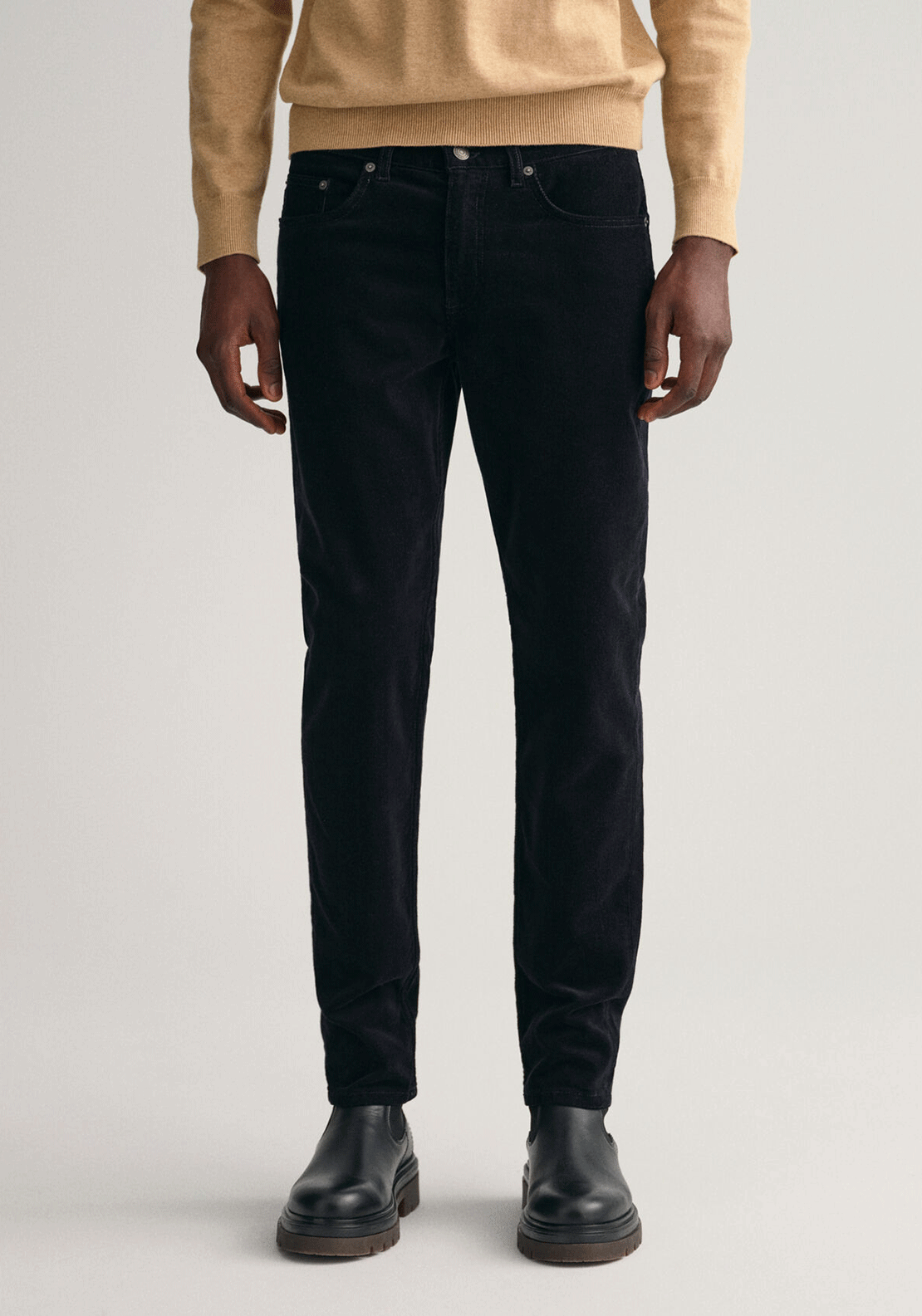 Gant Slim Fit Corduroy Trousers, Evening Blue
