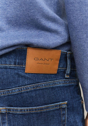 Gant Slim Fit Jeans, Mid Blue