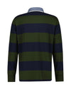 Gant Chambray Heavy Rugger Barstripe Polo Shirt, Country Green