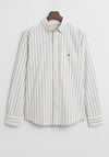 Gant Oxford Stripe Shirt, Forest Green