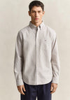 Gant Striped Classic Oxford Shirt, Light Taupe