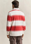 Gant Striped Rugger Rugby Shirt, Cream & Maple Red