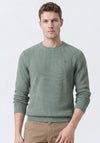 Gant Micro Textured Cotton Sweater, Duck Egg Blue