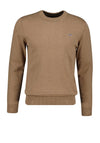 Gant Classic Cotton Crew Neck Sweater, Beige