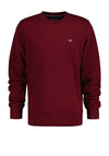 Gant Sheild Crew Neck Sweatshirt, Wine