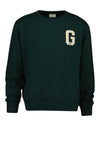Gant G Badge Crew Neck Sweatshirt, Tartan Green