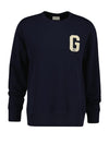 Gant G Badge Crew Neck Sweatshirt, Navy