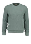 Gant Micro Textured Cotton Sweater, Duck Egg Blue