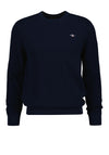 Gant Micro Textured Cotton Sweater, Navy
