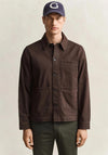 Gant Twill Overshirt, Black Brown
